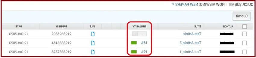 Turnitin相似度百分比在快速提交